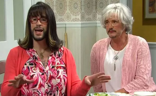 بانی بد و پدرو پاسکال با لباس زنانه در برنامه زنده ظاهر شدند
